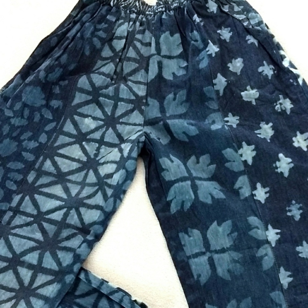 Boho Denim Pants reverse dye pattern!!